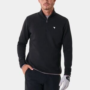 Macade 1/4 quarter zip Golf Pullover slim fit black long sleeve 29999
